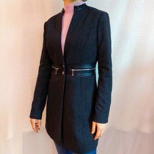 Dark Gray Wool-Blend Coat